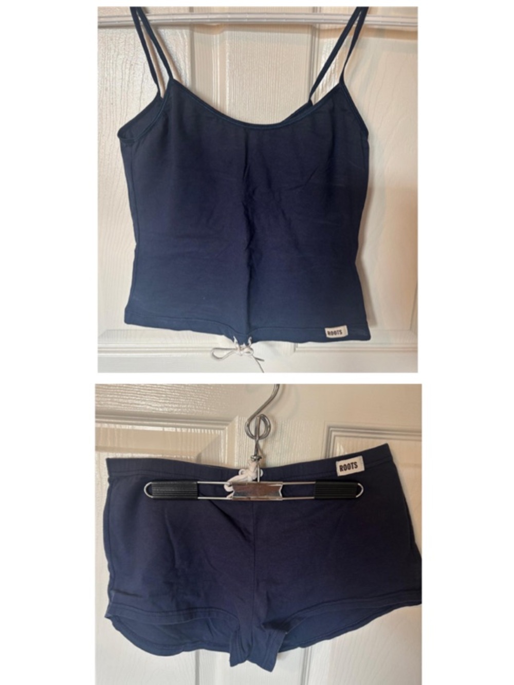 Kid’s Roots Navy Spaghetti Strap Tank Top & Shorts Set
